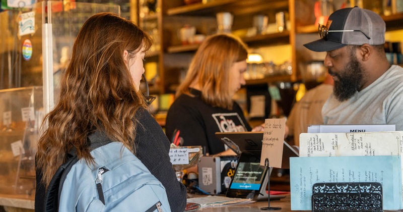 People at the bar area