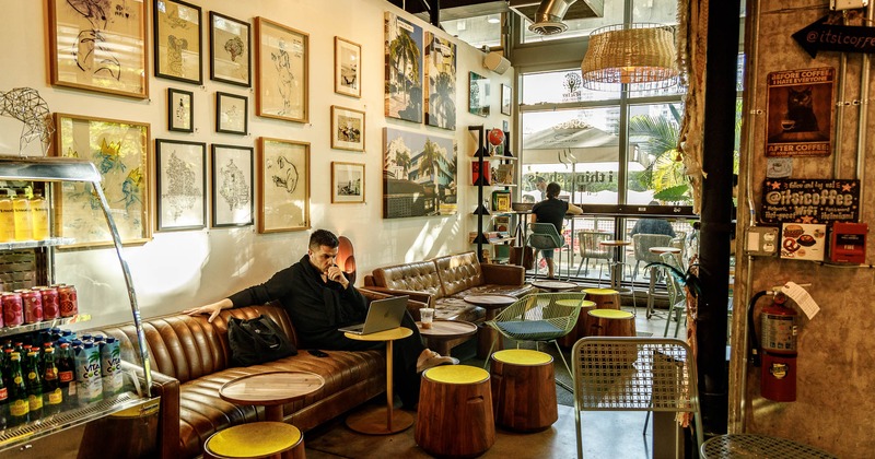 Interior, main seating area