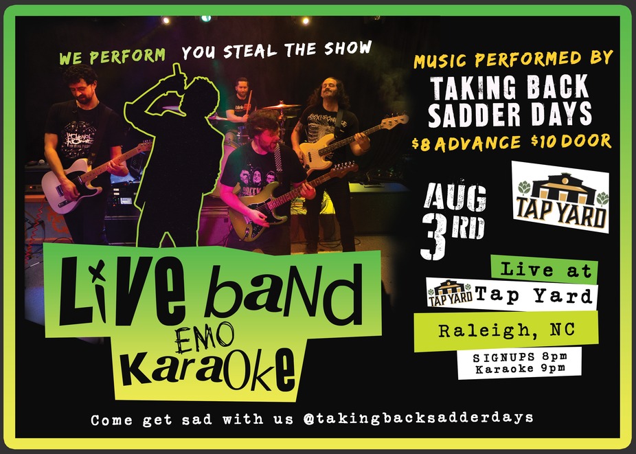 Live Band Emo Karaoke with Taking Back Sadder Days event photo