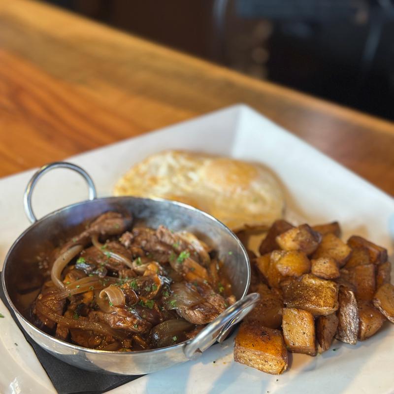 Breakfast tenderloin tips photo