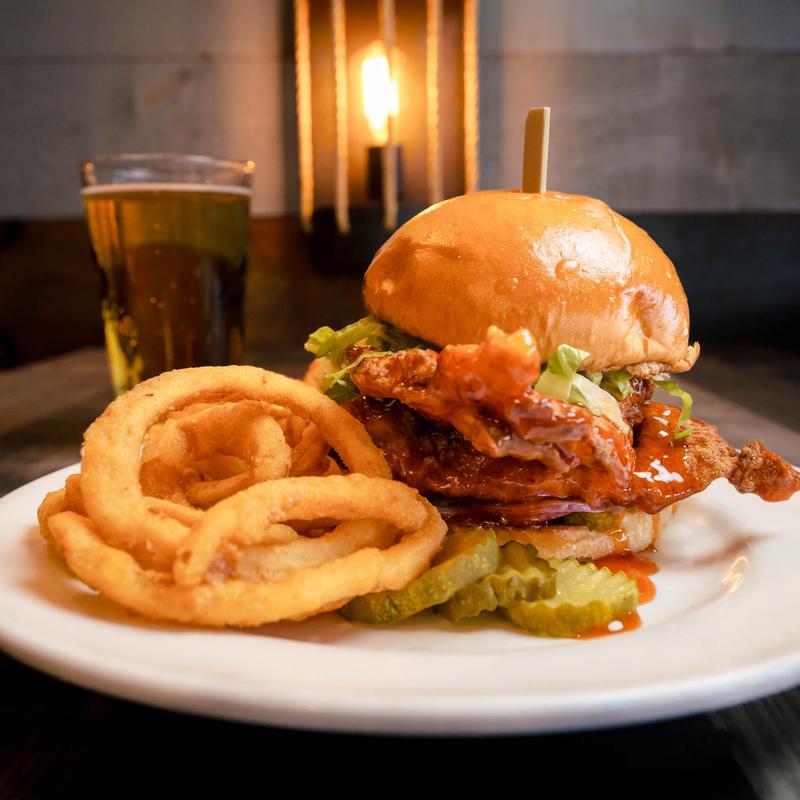 menu item 7 of 13, Hot Honey Chicken Sandwich