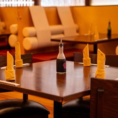 Dining table setting.