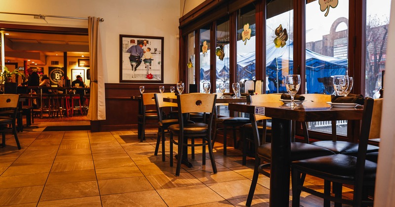 Interior, seating space by the window