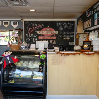 The serving counter.