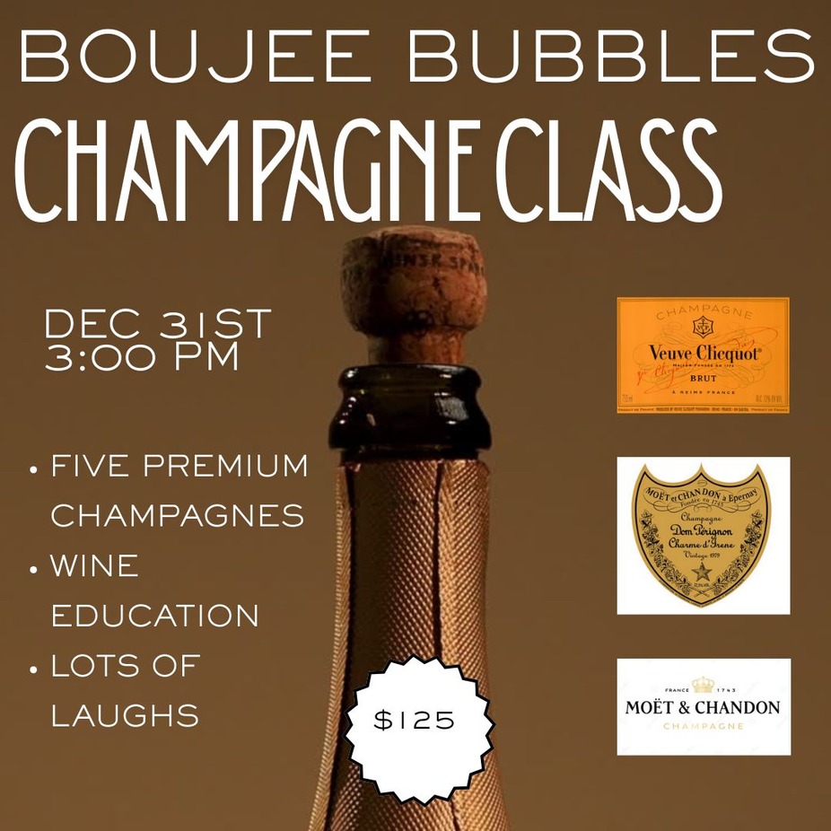 Boujee Bubbles NYE Tasting Class event photo