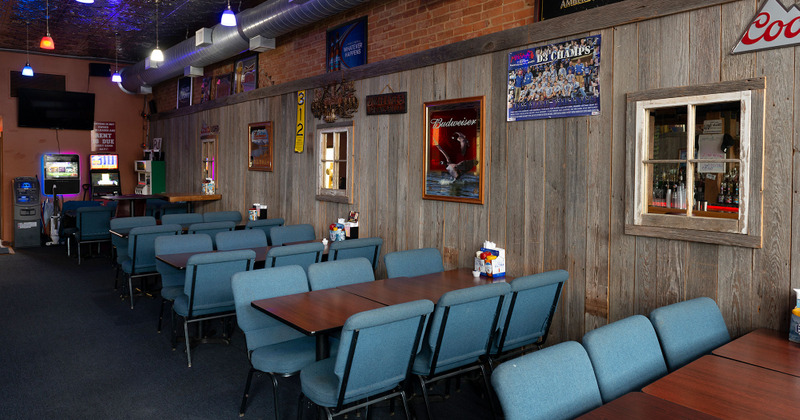 Tables in dining area