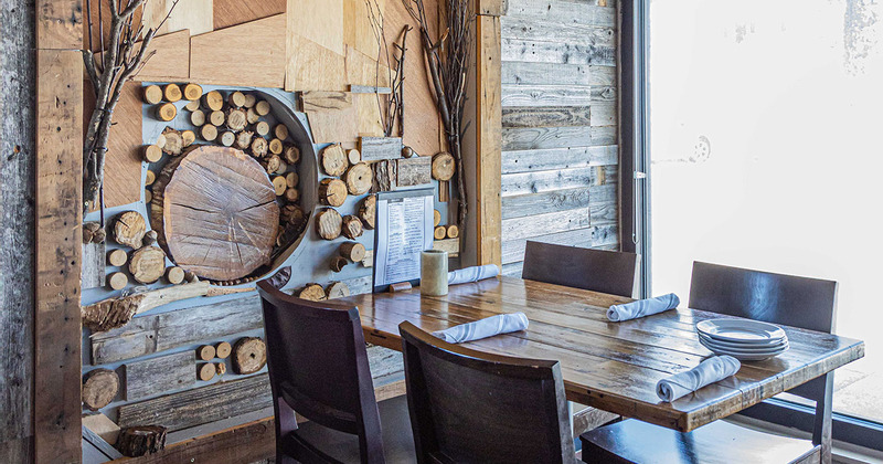 Table for four, closeup