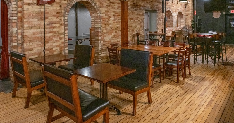 Interior space, seating area