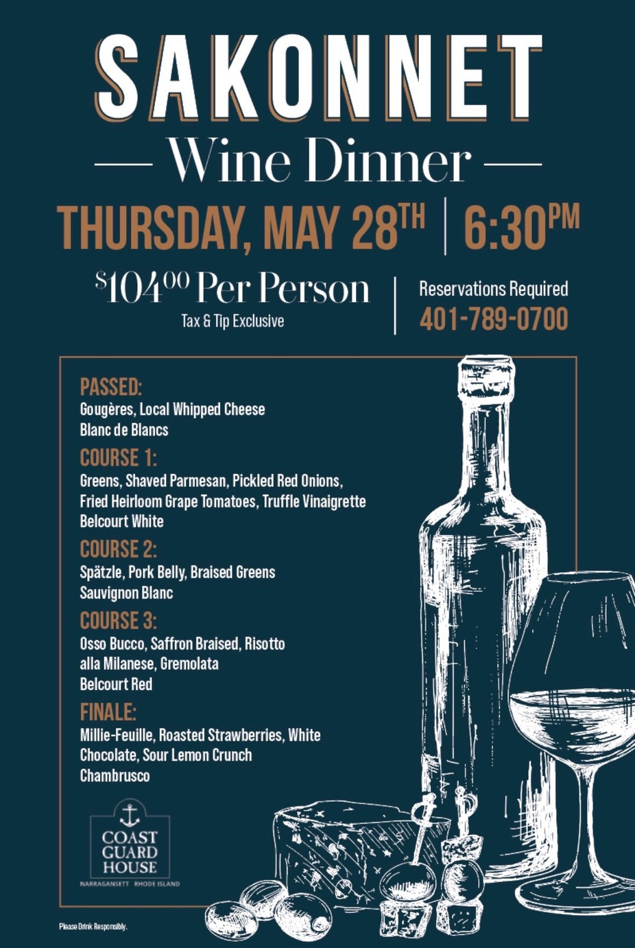 Sakonnet Wine Dinner event photo