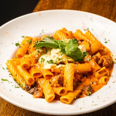 Rigatoni Bolognese.