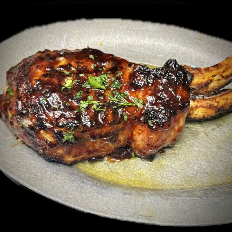14 oz BBQ Duroc Pork chop photo