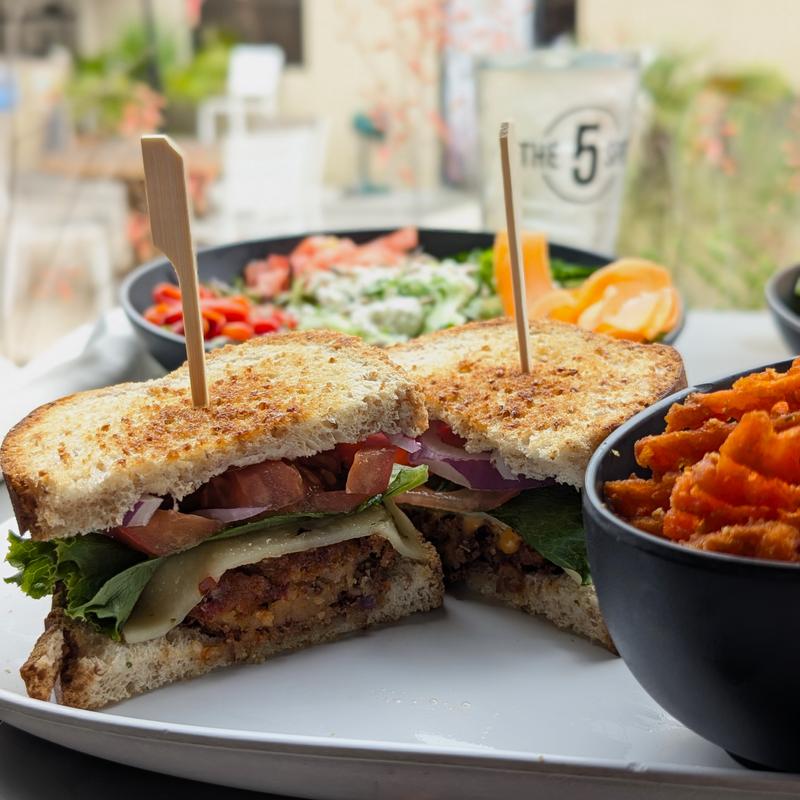 b. Matthew's Crispy Black-Eyed Pea Cake Sandwich (V) photo