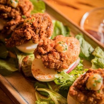 Closeup of Deviled Eggs