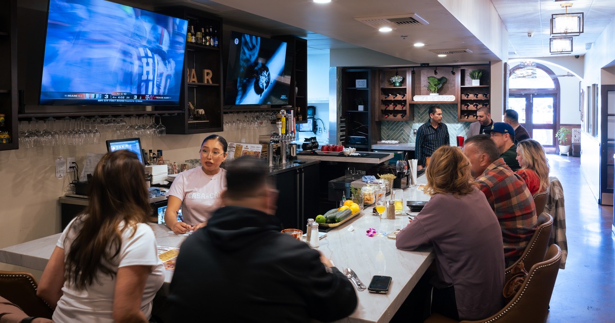 Guests sitting at the bar
