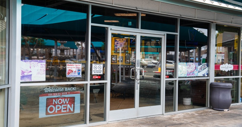 Exterior, entrance to restaurant