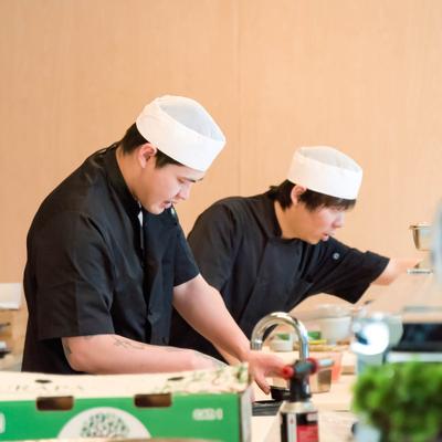 Chefs in the working area