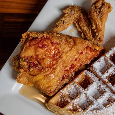 Chicken and waffles.