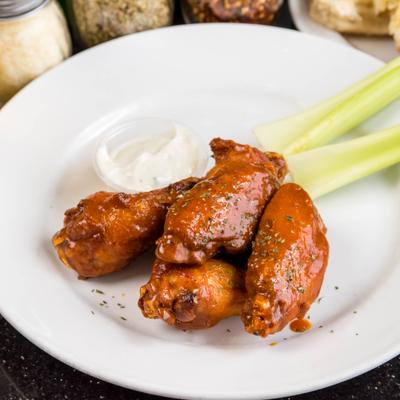 Boneless Buffalo Wings with blue cheese