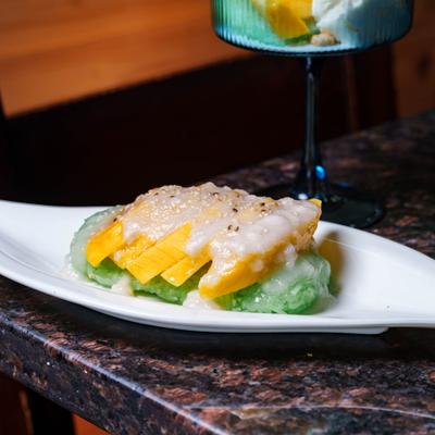 Mango sticky rice.