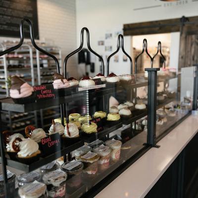 Interior, cake display cases.