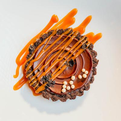 Black sesame, Oreo, black sea salt, Miso caramel.