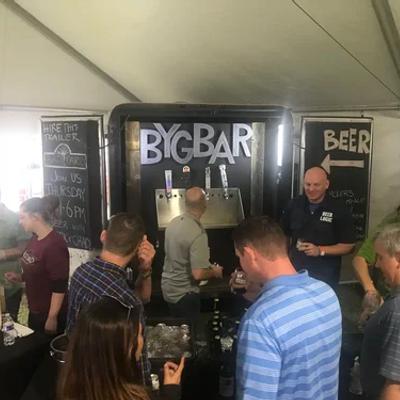 PORTABLE BEER GARDEN TRAILER.