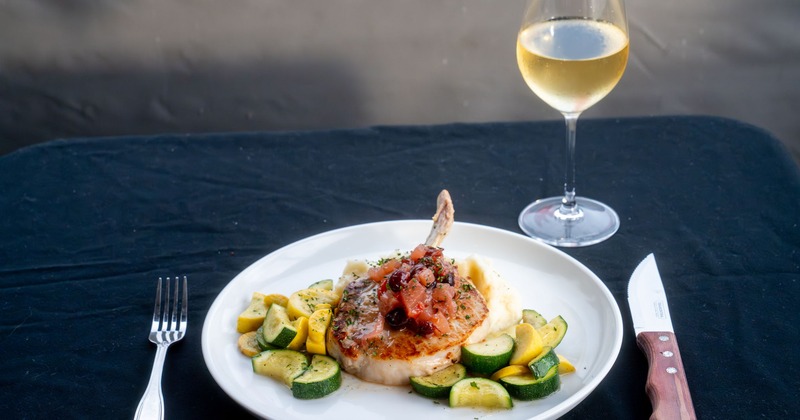 Pork chop with veggies