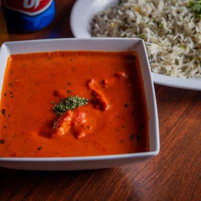 Tikka Masala and rice.