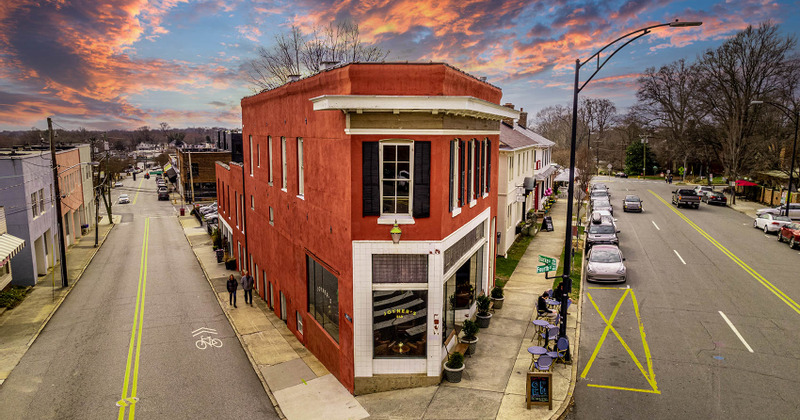 Exterior, view of the bar's building