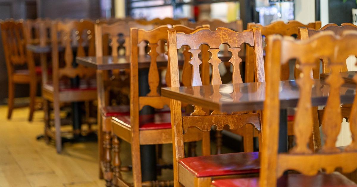 Interior, tables and chairs
