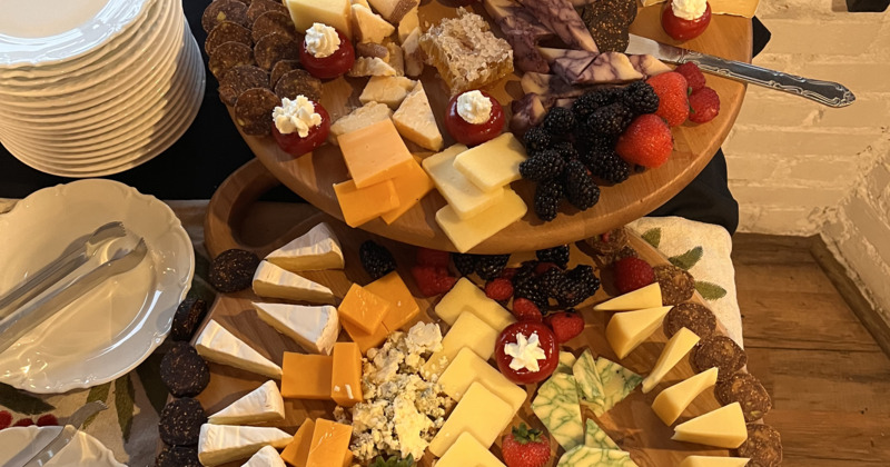 appetizers on white plates