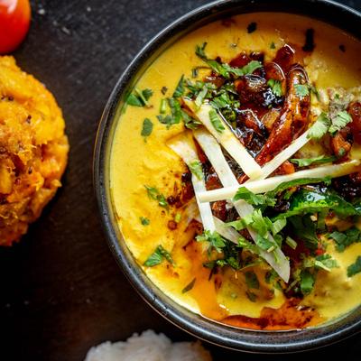 Traditional Punjabi yogurt-based curry.