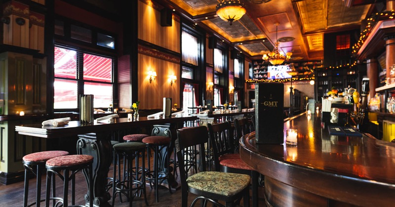 Interior, seating in the bar area