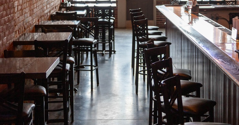 Interior, seating and bar areas