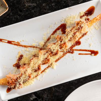 Crunchy Crab Roll, top view.