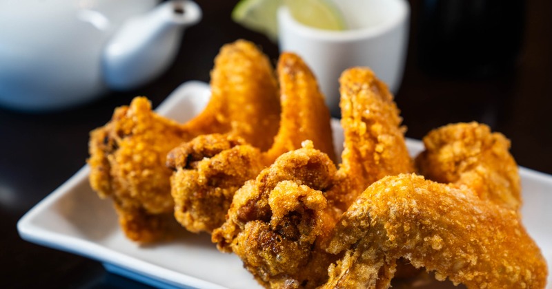 Plate of Fried Chicken Wings