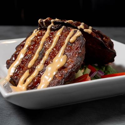 Spicy Corn Cake, side view.