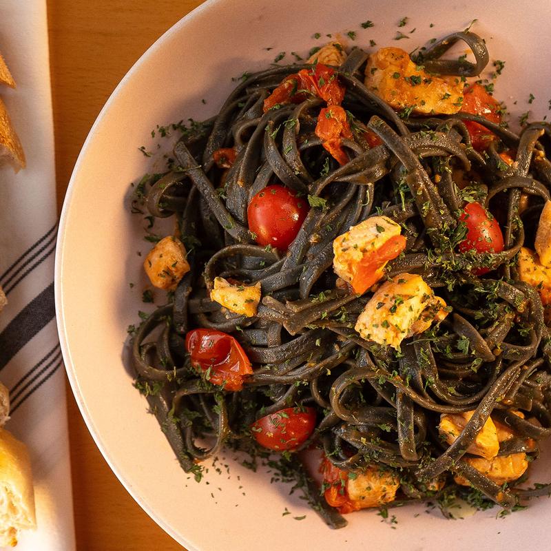 Salmon Black Tagliolini photo