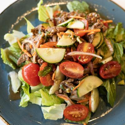Thai Beef Salad, top view.