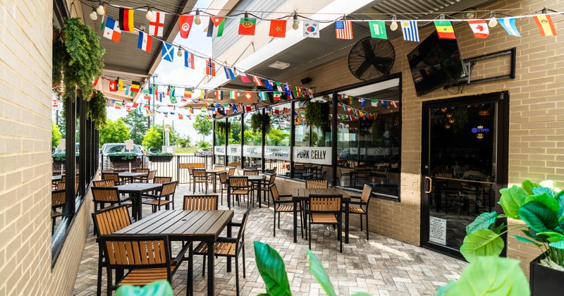 Exterior, tables and chairs