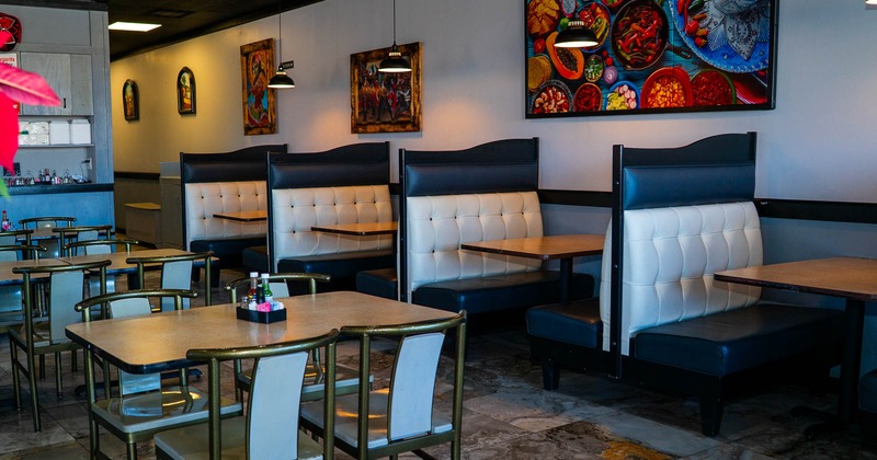 Seating tables and booths