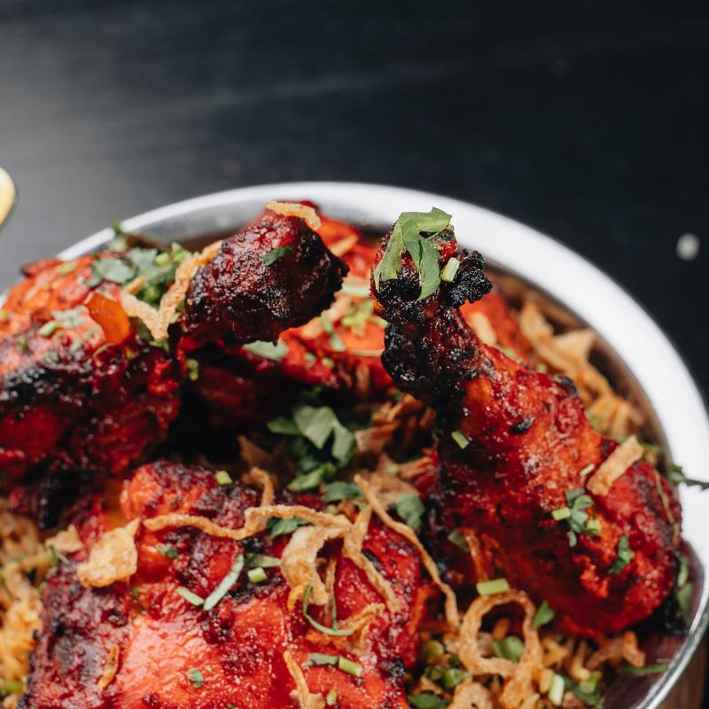 menu item 10 of 11, Tandoori Chicken Biryani (D)