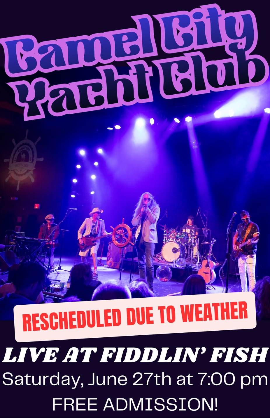 RESCHEDULED FOR JUNE 27th - Live Music: Camel City Yacht Club event photo