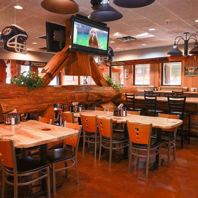 Restaurant interior, tables ready for guests