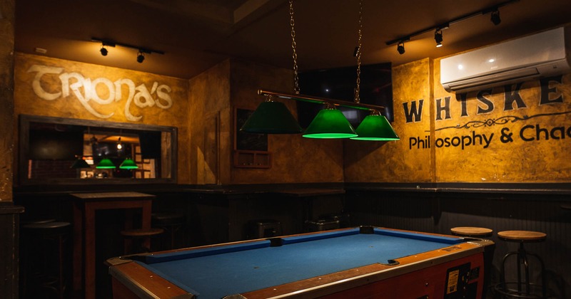 Interior, pool table area