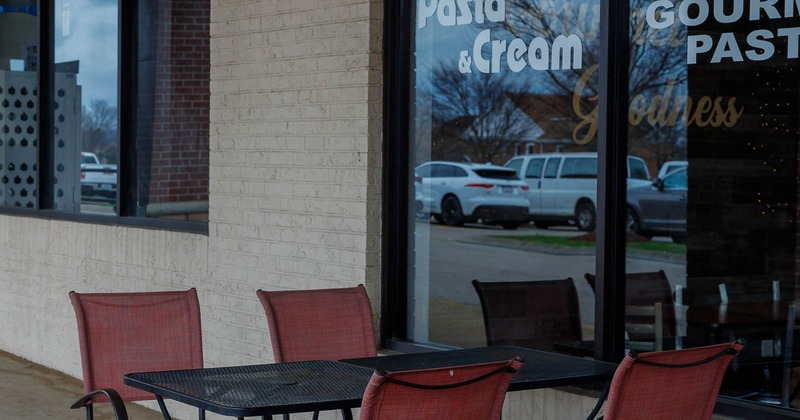 Exterior, tables and chairs