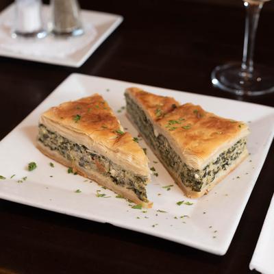 Spinach and cheese pie.