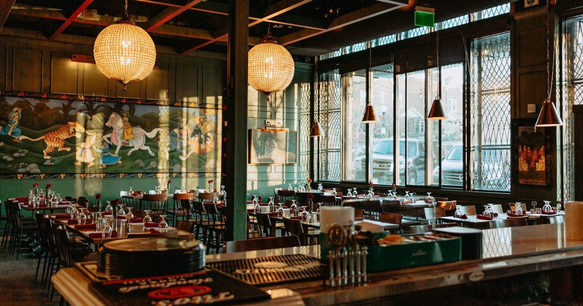 Elegantly decorated interior, dining area