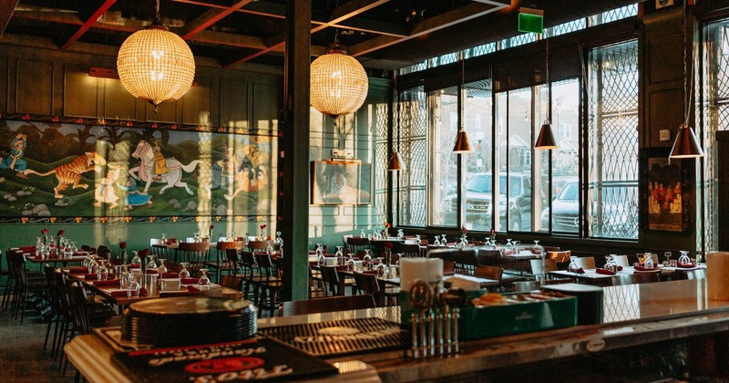 Elegantly decorated interior, dining area