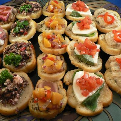 Assorted Crostini.